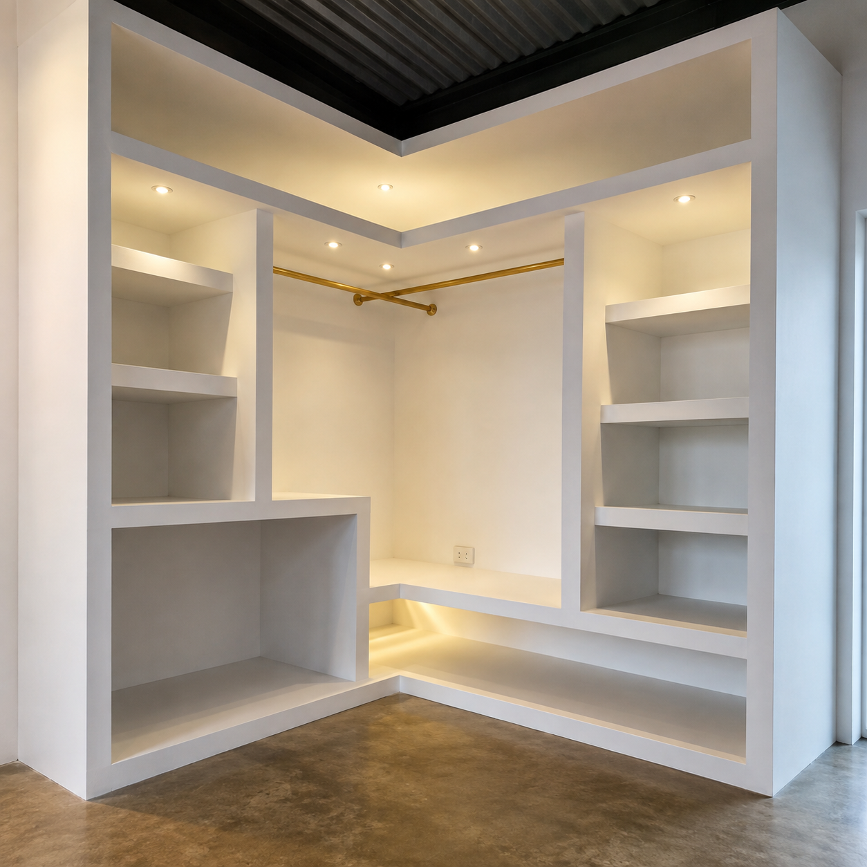 Guarda-roupa de gesso planejado